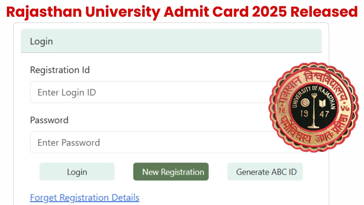 Rajasthan University Admit Card 2025 Released: Check Process How to Download!